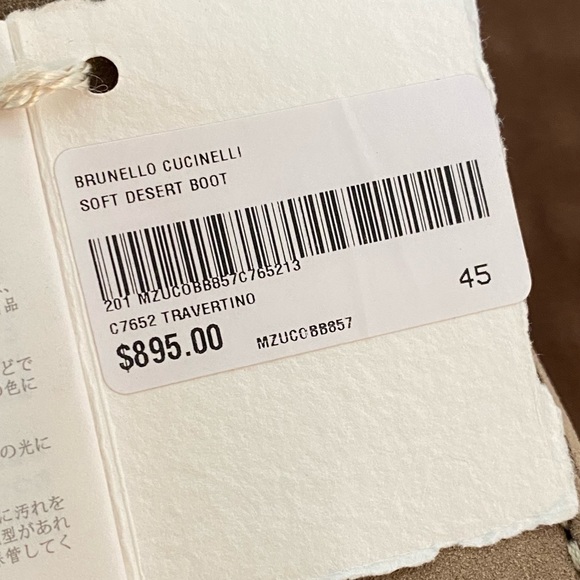 Brunello Cucinelli Men’s Soft Suede Desert Boot - Picture 8 of 8